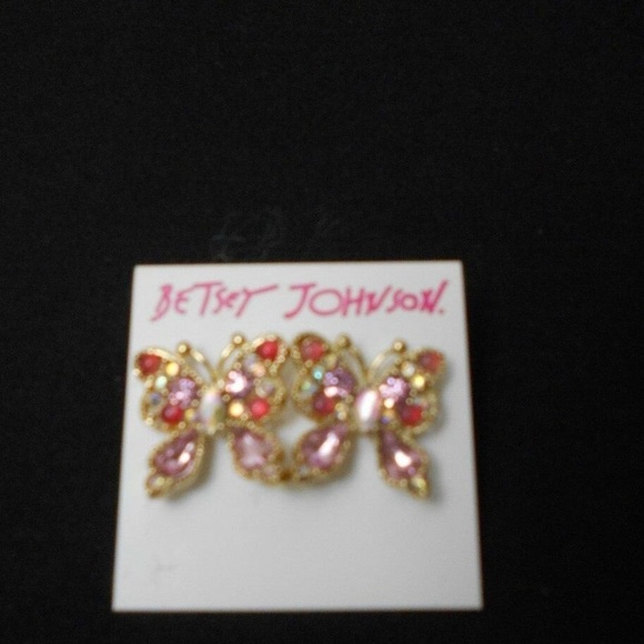 Betsey Johnson Jewelry - Betsey Johnson BUTTERFLY STONE EARRINGS